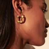 Wave Coil 18K Gold Plated Earrings