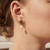 Clamshell Pearl 18K Gold Plated Earrings