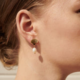 Clamshell Pearl 18K Gold Plated Earrings