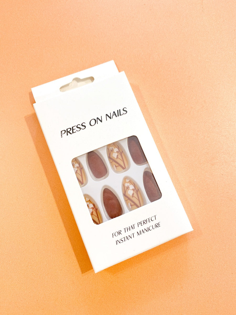Matte Blossom Press On Nails