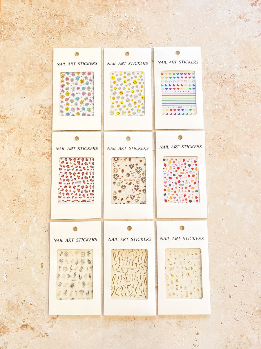 Colourful Daisies Nail Art Stickers
