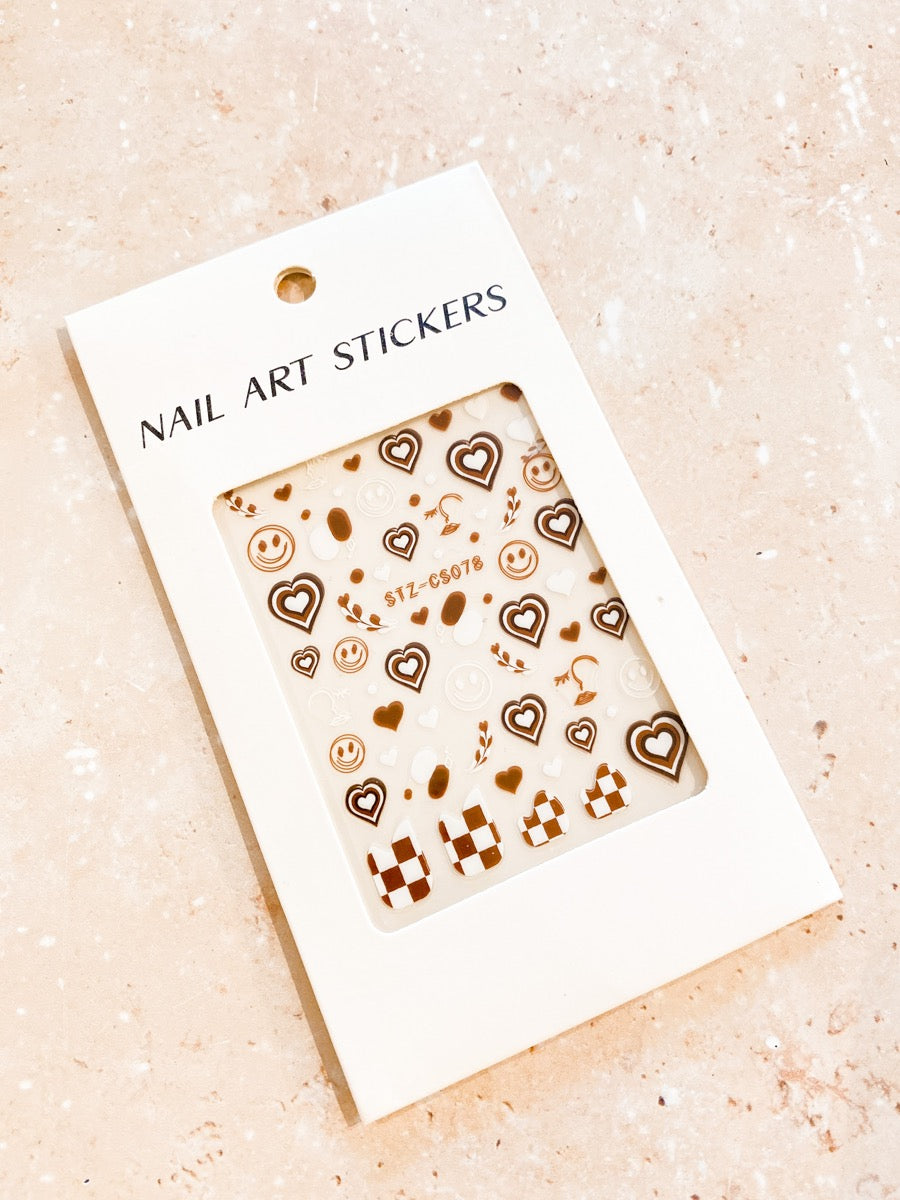 Y2K Hearts Smiley Nail Art Stickers