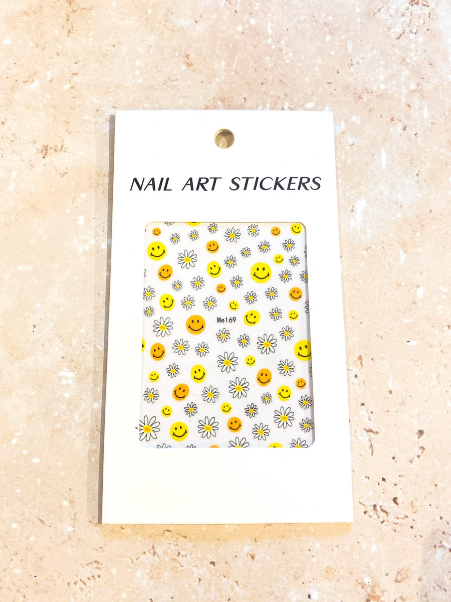 Daisy Smiley Nail Art Stickers